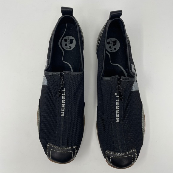 Merrell Barrado Black Mesh Zip Up Slip On Performance Minimalist Shoes J73426 10 - Picture 4 of 9